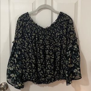 floral free people off the shoulder blouse!